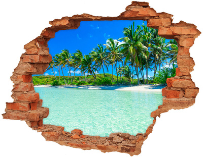 Hole in the wall sticker Tropical seaside oasis