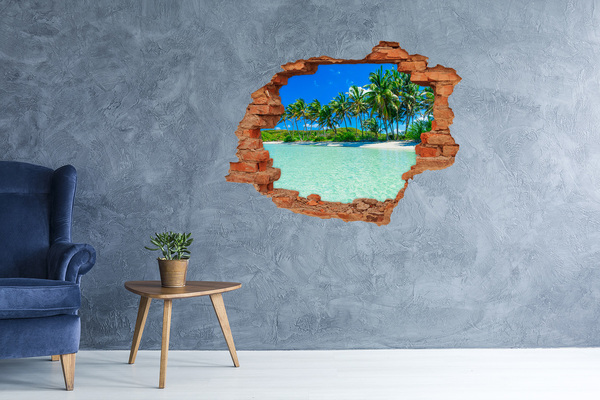 Hole in the wall sticker Tropical seaside oasis