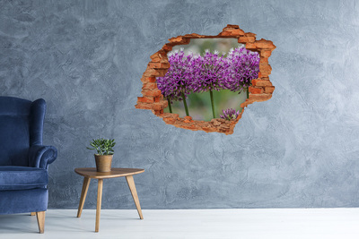 Hole in the wall sticker Flowers in bloom