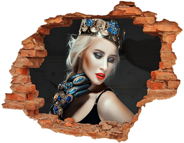 3D wall hole wallpaper Princess in the Ruins