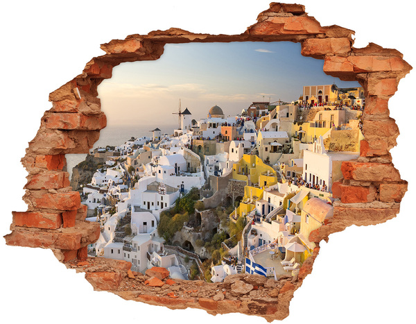 Hole in the wall decal Santorini in Greece