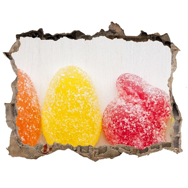 Hole wall sticker Colorful jelly beans