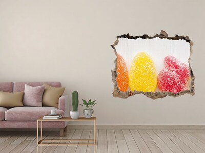 Hole wall sticker Colorful jelly beans