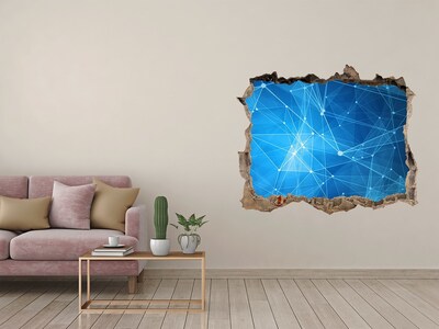 Hole wall sticker Digital space behind the wall