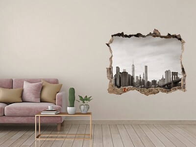 Hole wall sticker View of New York