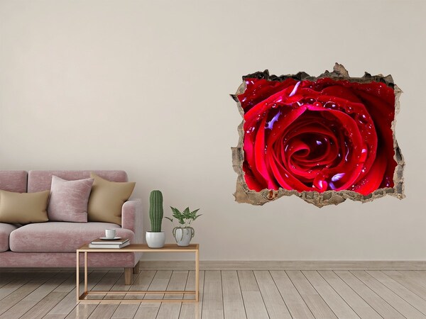 Hole wall sticker Rose flower