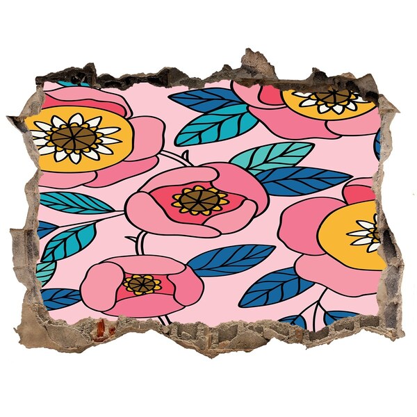 Hole in the wall sticker Hole in the Wall Floral Mural
