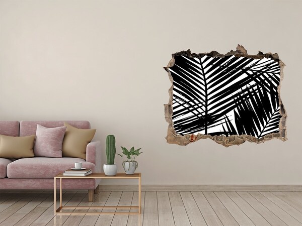 Hole wall sticker Palm leaves