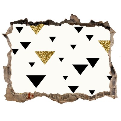 Hole in the wall decal Modern design with triangles