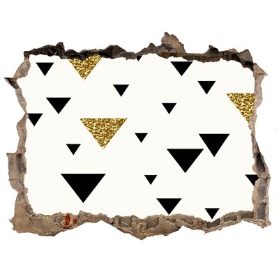 Hole in the wall decal Triangles