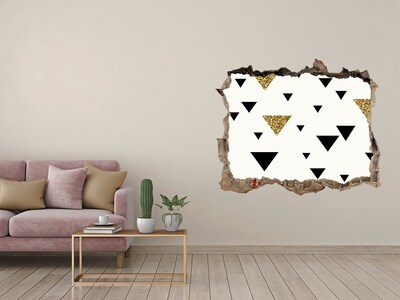 Hole in the wall decal Modern design with triangles
