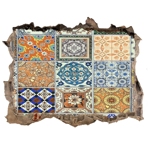 Hole wall sticker Moroccan-style tiles