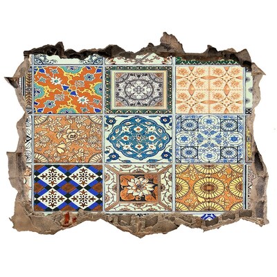 Hole wall sticker Moroccan-style tiles