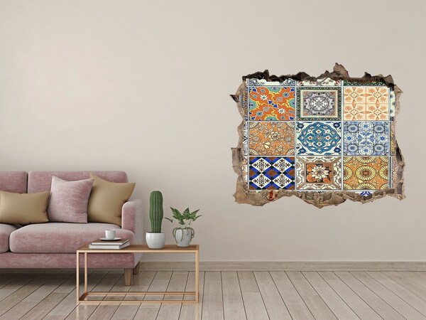 Hole wall sticker Moroccan-style tiles