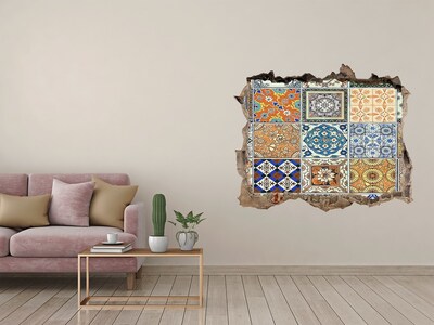 Hole wall sticker Moroccan-style tiles