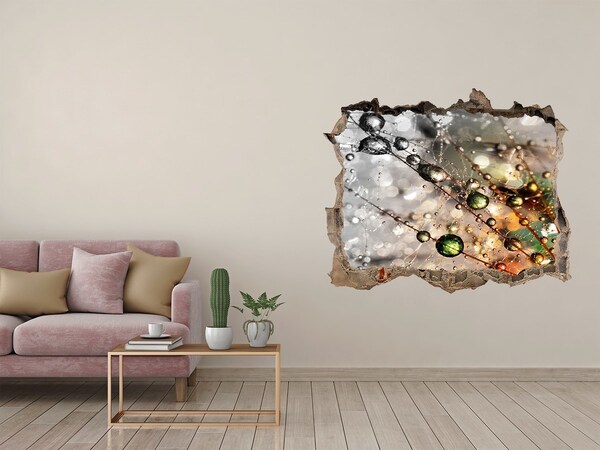 Hole in the wall sticker Crystal structure in light