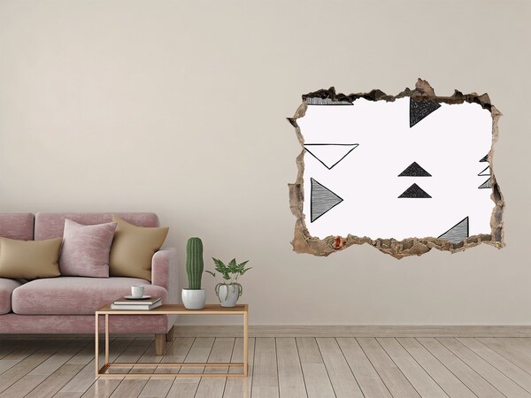 Hole in the wall decal Triangles