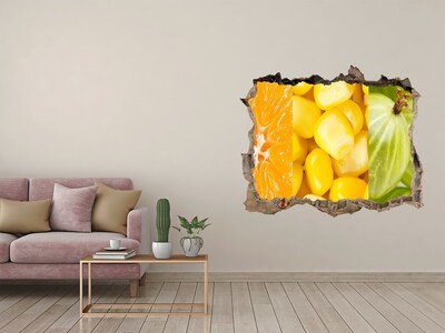 Hole wall sticker Fruits and vegetables