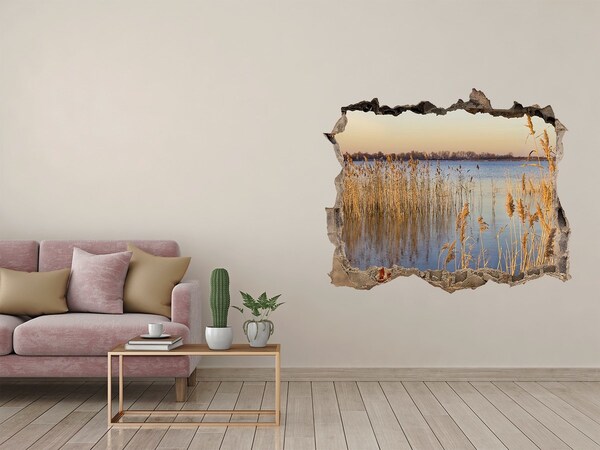 Hole in the wall sticker Bay with reeds