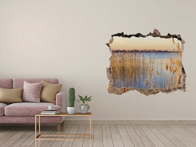 Hole in the wall sticker Bay with reeds