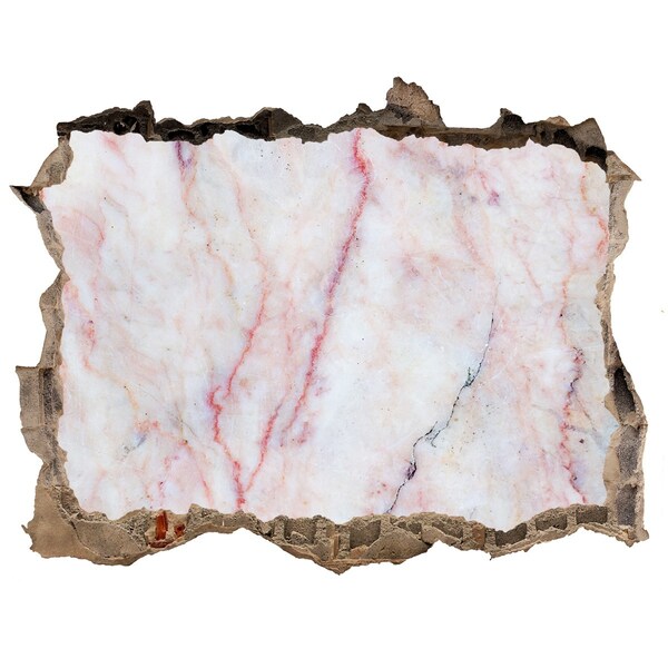 Hole wall sticker A stone hole with a marble interior