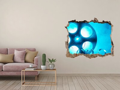 Hole wall sticker Cinema in action