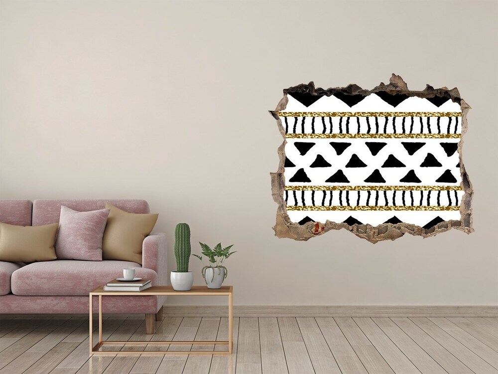 3D wall hole Ethnic background