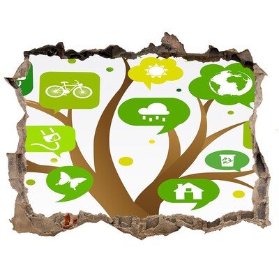 3D wall hole Ecological tree