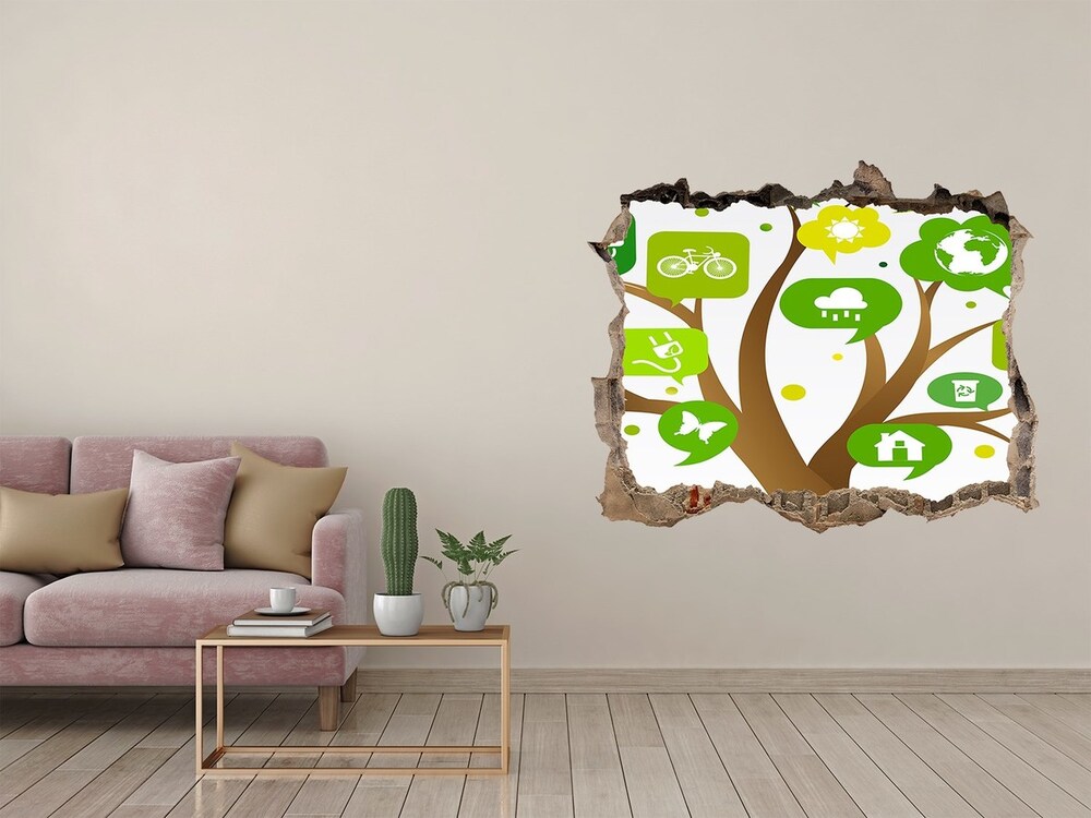 3D wall hole Ecological tree