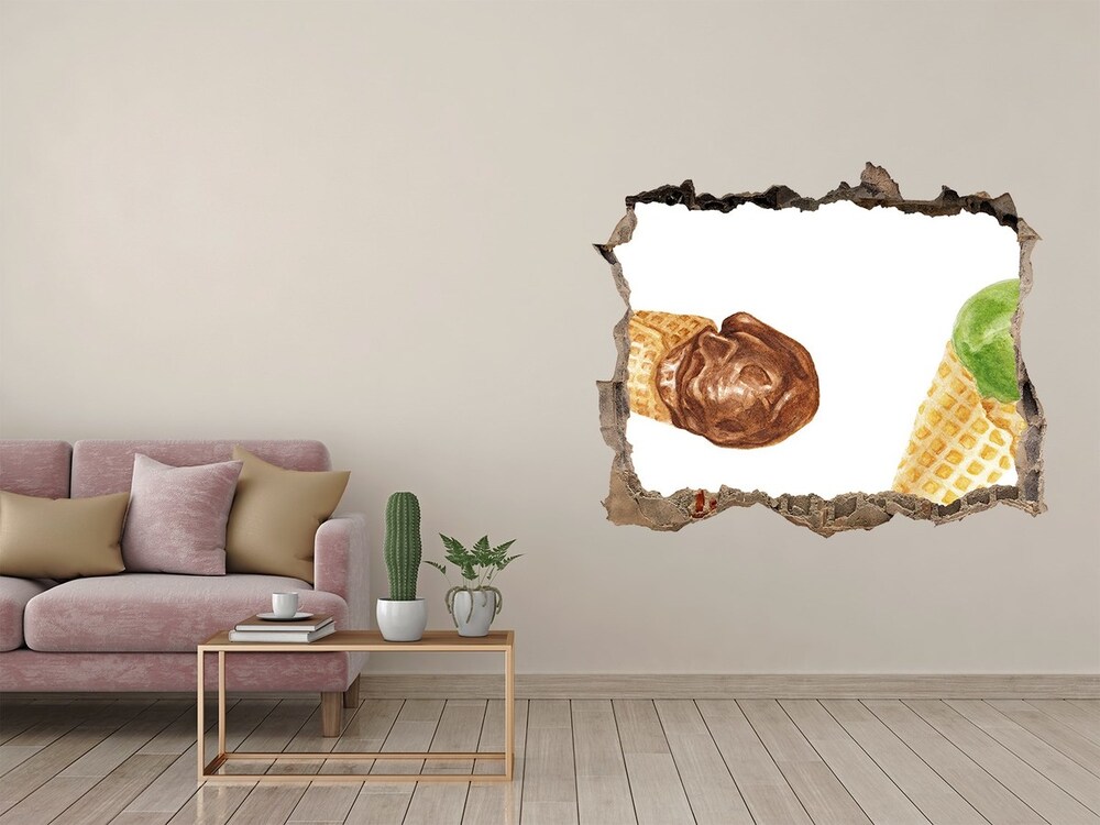 Hole wall sticker Ice-cream