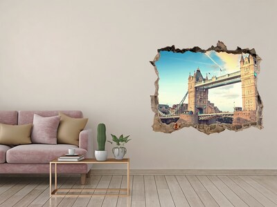 3D wall hole Tower Bridge London