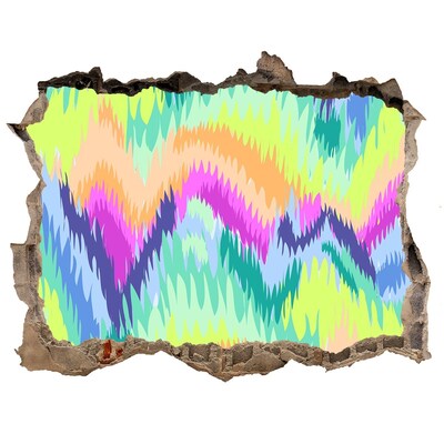 Hole in the wall sticker A colorful wave on the wall