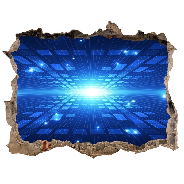 Hole wall sticker Digital space behind the wall