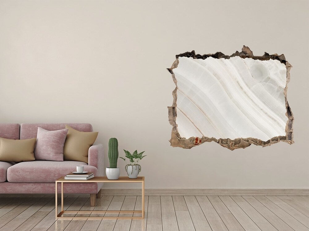 Hole in the wall decal Marble texture