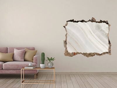 Hole in the wall decal Stone crack with alabaster