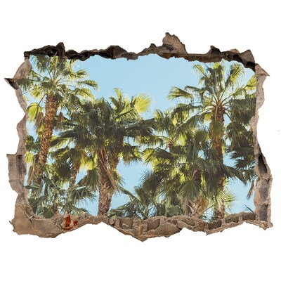 Hole in the wall decal Tropical paradise with palm trees