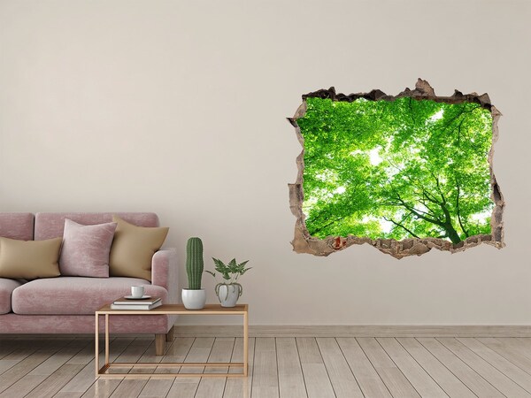 Hole in the wall decal Green Forest