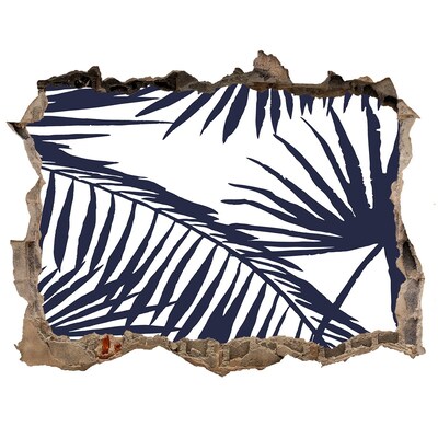 Hole in the wall sticker Palm leaves