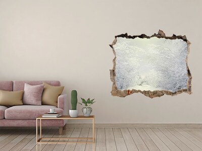 Hole in the wall decal Winter landscape behind the wall