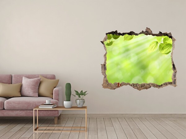 Hole in the wall sticker Green paradise behind the wall