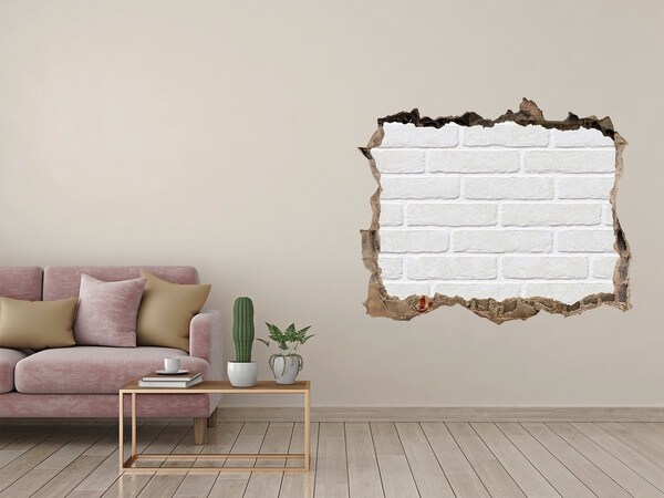 Hole in the wall decal Brick wall