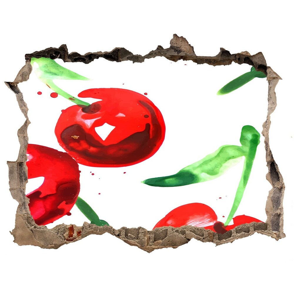 Hole wall sticker Cherries