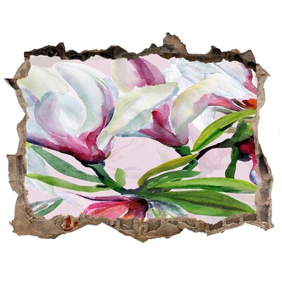 Hole wall sticker Magnolia flowers