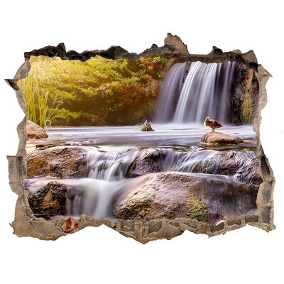 Hole in the wall decal Waterfall in the forest