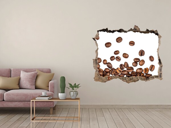 Hole in the wall decal Coffee beans