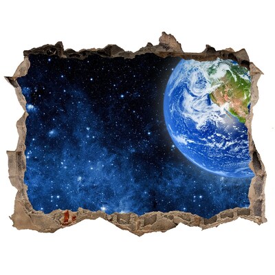 3D wall hole Cosmic view from a hole in the wall