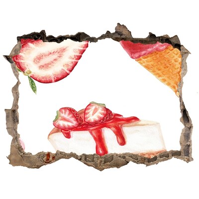 Hole wall sticker Dessert