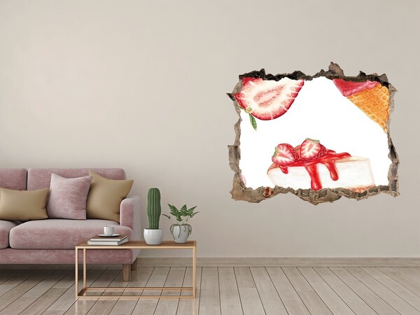 Hole wall sticker Dessert