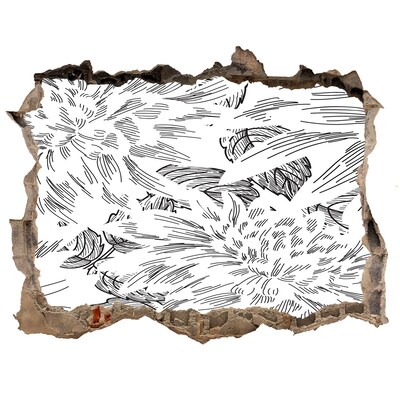 3D wall hole Hole in the Wall Floral Pattern