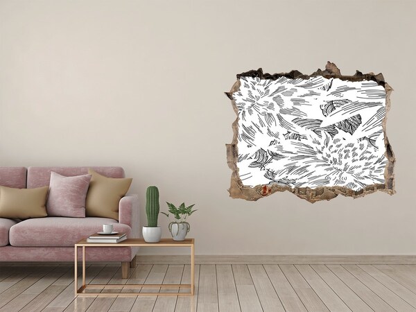 3D wall hole Hole in the Wall Floral Pattern